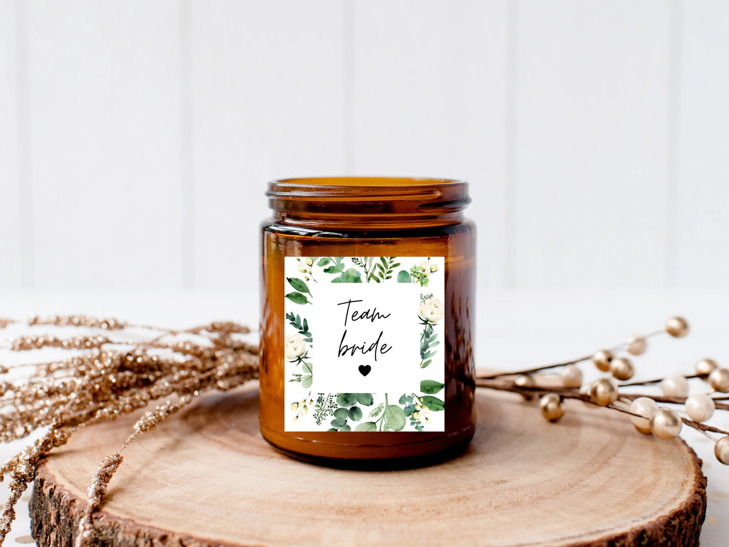 Team Bride Gift Box Sticker/ Greenery Hen Party Label/ Botanical Wedding Label/ Eucalyptus/ Bachelorette/ Maid of Honour Label/ A05/A39