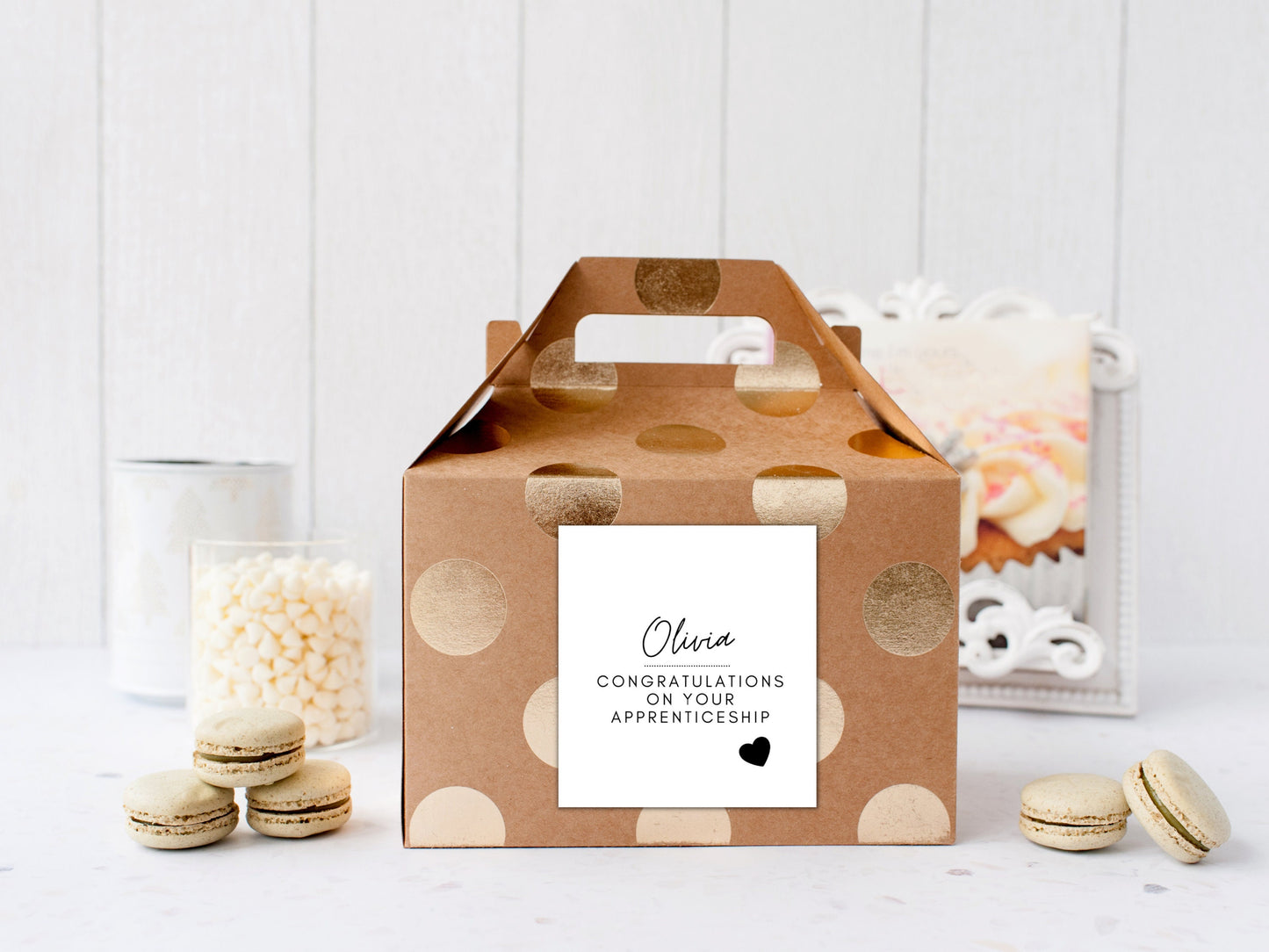 Personalised Apprenticeship Well Done on Your Results/ Apprenticeship Achievement Present/ End of Year Gift Box/ Bag Label for Her/ Him