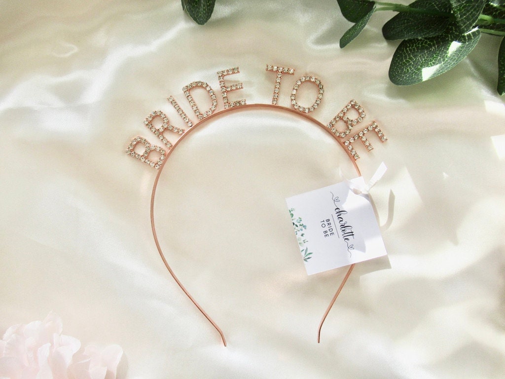 Rose Gold Diamante Bride to Be Hairband