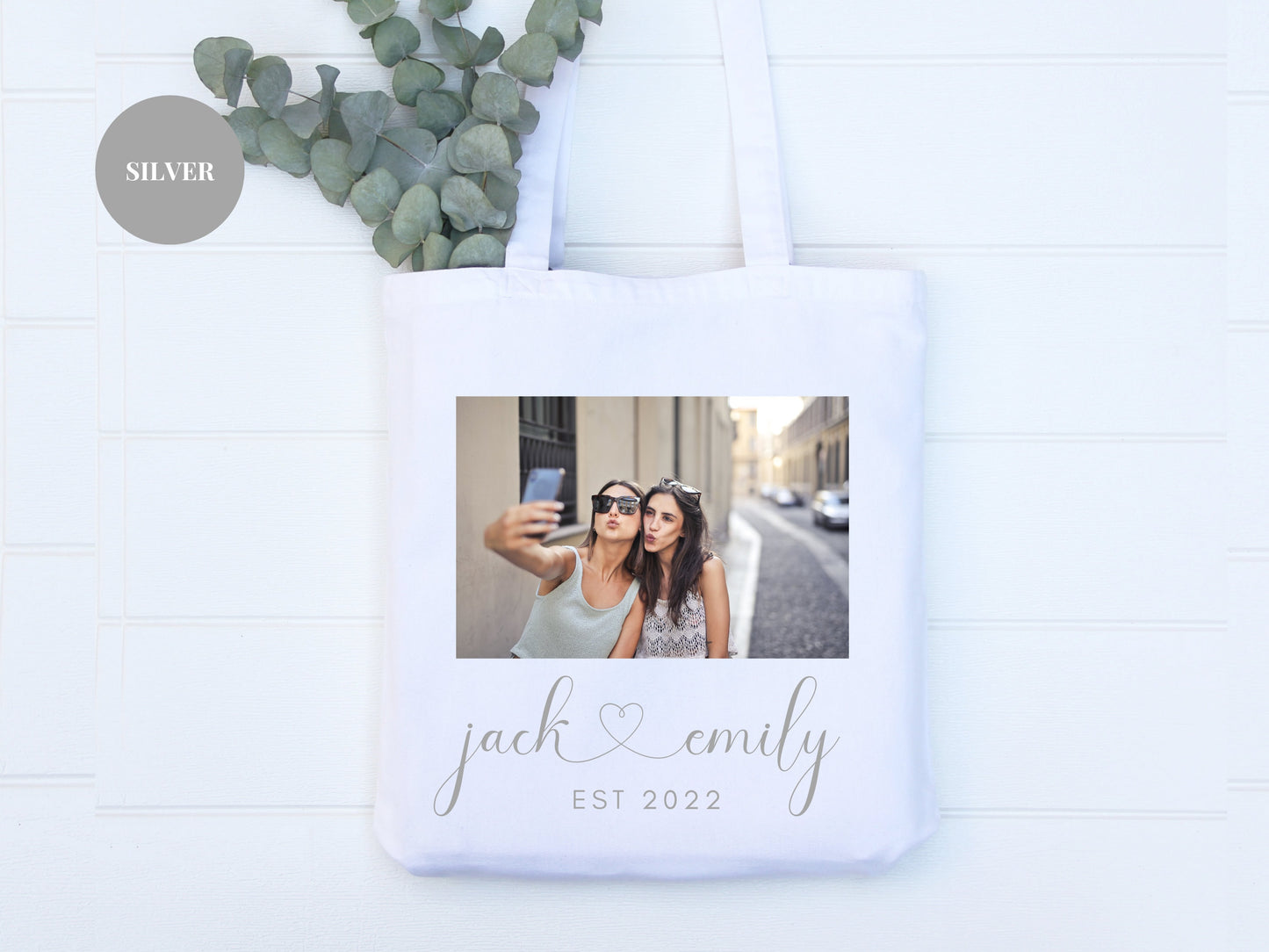 Couples Photo Tote Bag
