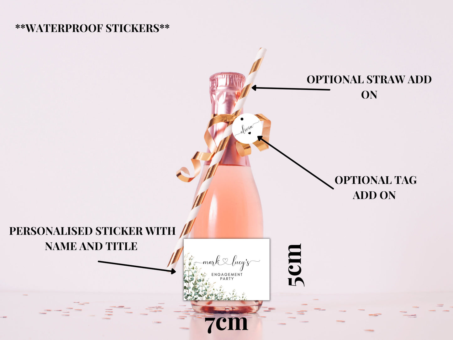 Engagement Party Prosecco Bottle Label