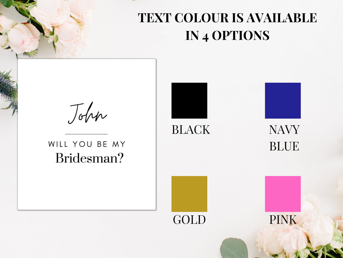Personalised Bridesman Sticker/ Will You Be My Bridesman Label/ Champagne Alcohol Beer Bottle Sticker/ Best Man/ Page Boy Label/ A05/ A45