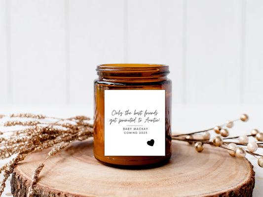 Personalised Only the Best Friends get Promoted to Auntie/ Oh Baby Mummy to Be Box/ Bag Label/ Baby Boy/Girl Party/ Baby Shower Favour Label