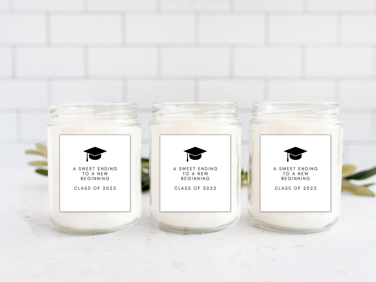 Personalised A Sweet Ending to A New Beginning Sticker/ End of Year Graduation Label/ University Sticker/ Gift Bag Sticker/ Gift Box Label