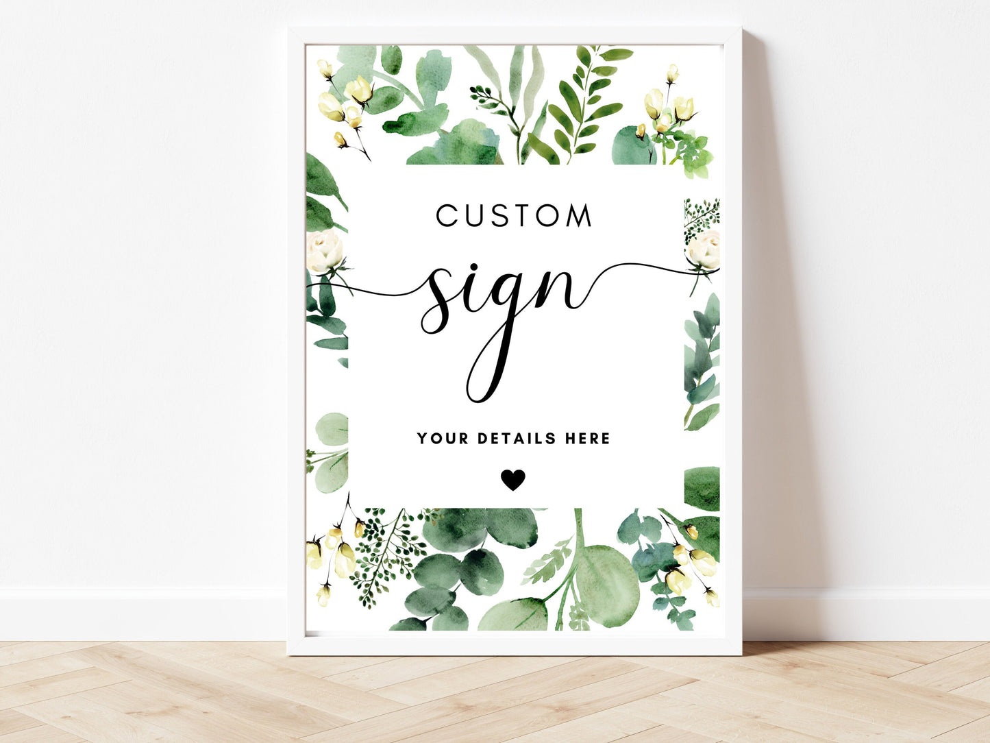 Custom Sign/ Eucalyptus Any Wording Personalised Sign For Party/ Greenery Bridal Shower/ Floral Hen Party/ Botanical Hen Weekend Signage