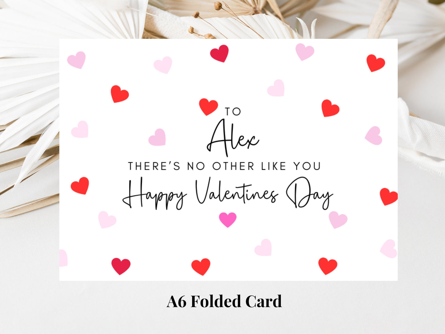 Personalised Theres No Other Like You Happy Valentines Day Card/ Romantic Hubby to Be/ Wifey to Be Card/ Funny Cute Couples Card
