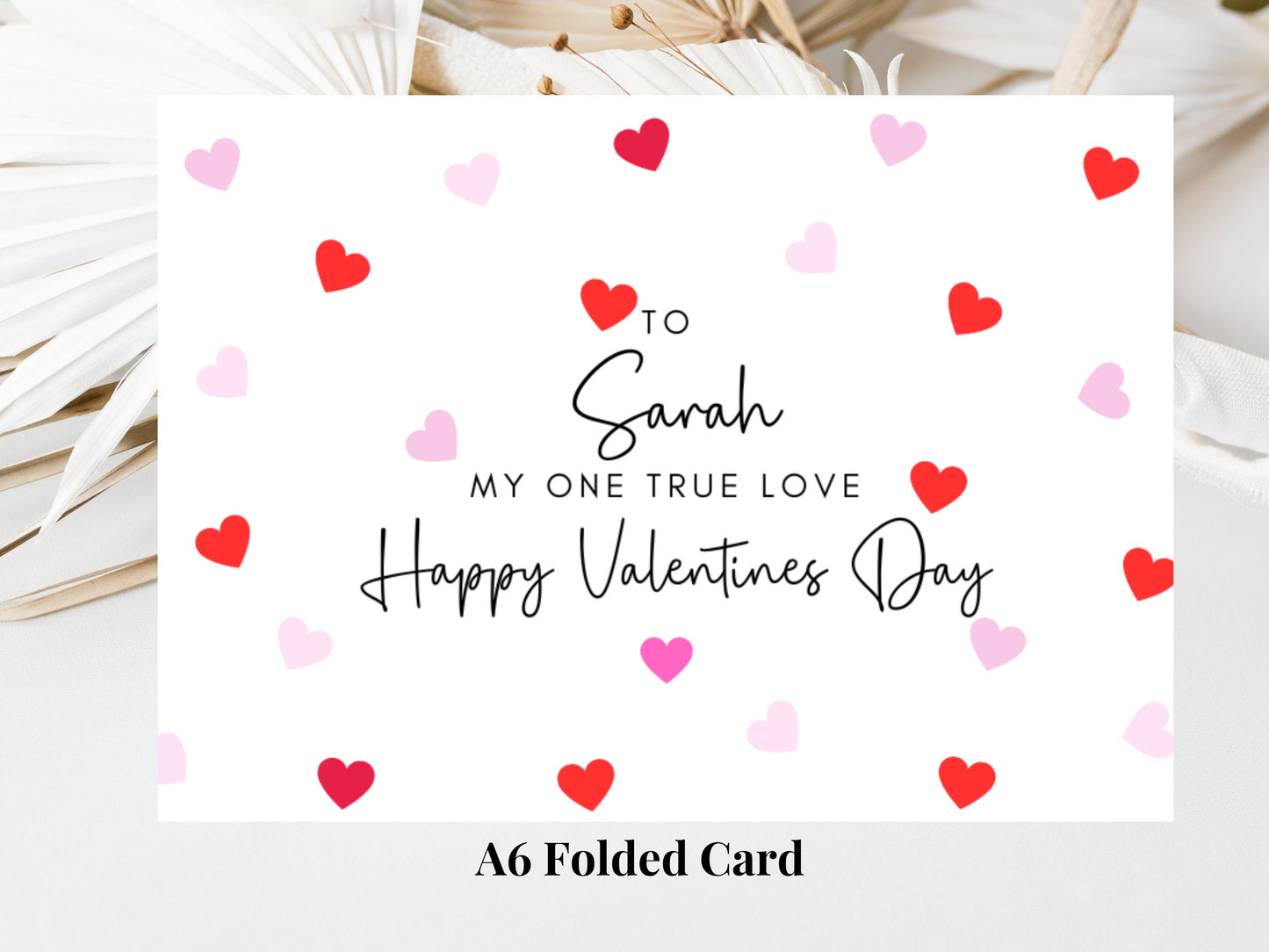 Personalised My One True Love Happy Valentines Day Card/ Romantic Hubby to Be/ Wifey to Be Card/ Funny Cute Couples Anniversary Card