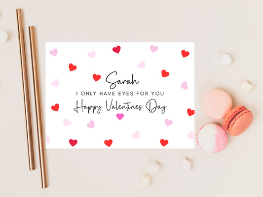 Personalised I Only Have Eyes For You Babe Card/ Romantic Boyfriend/Girlfriend Present/Gift for Husband/ Him/ Gift for Wife/ Her/ I Love You