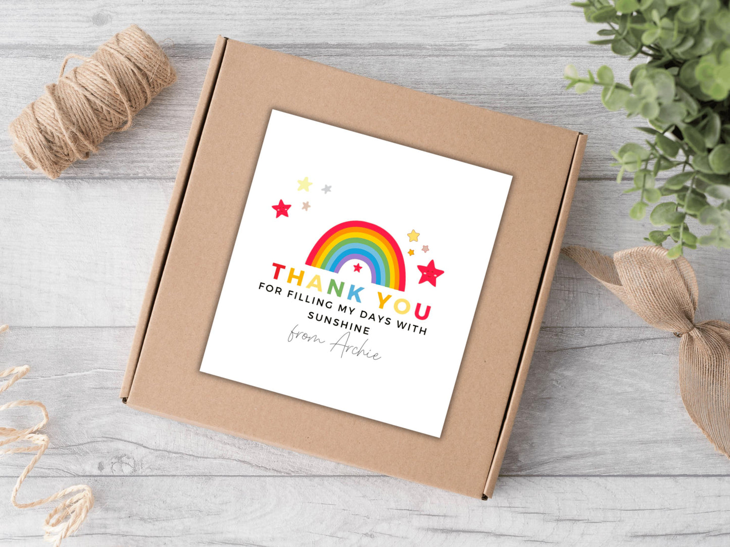 Personalised Thank You for Filling My Days With Sunshine Candle Label/ End of Year School Teacher Appreciation Present Gift Sticker Present