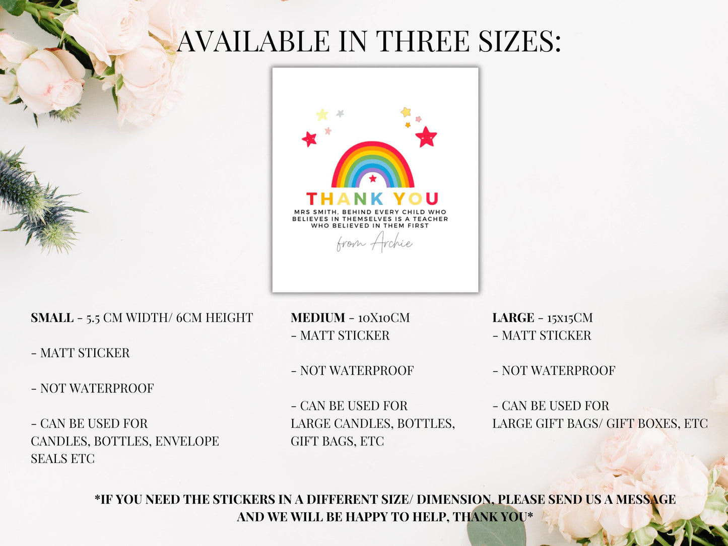 Personalised The Number One Teacher Award Goes To Candle Label/ End of Year School Teacher Gift/ Teacher Appreciation Present Candle Sticker