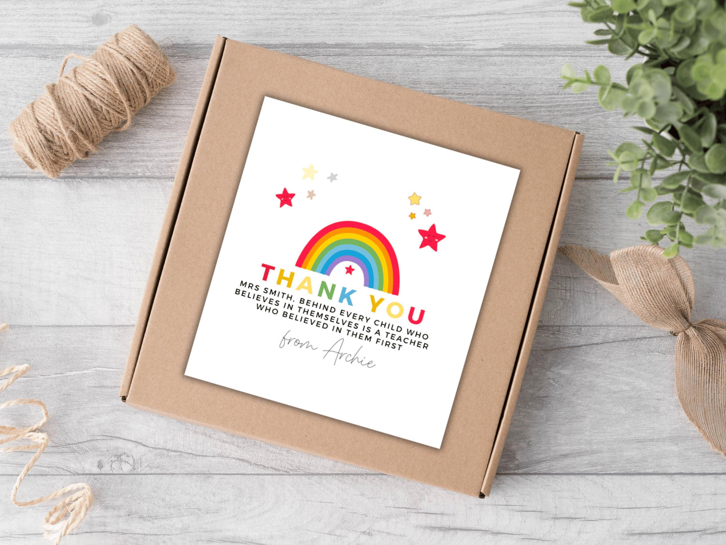 Personalised Behind Every Child Who Believes in Themselves is a Teacher Who Believed in Them First Candle Label/ End of Year School Gifts