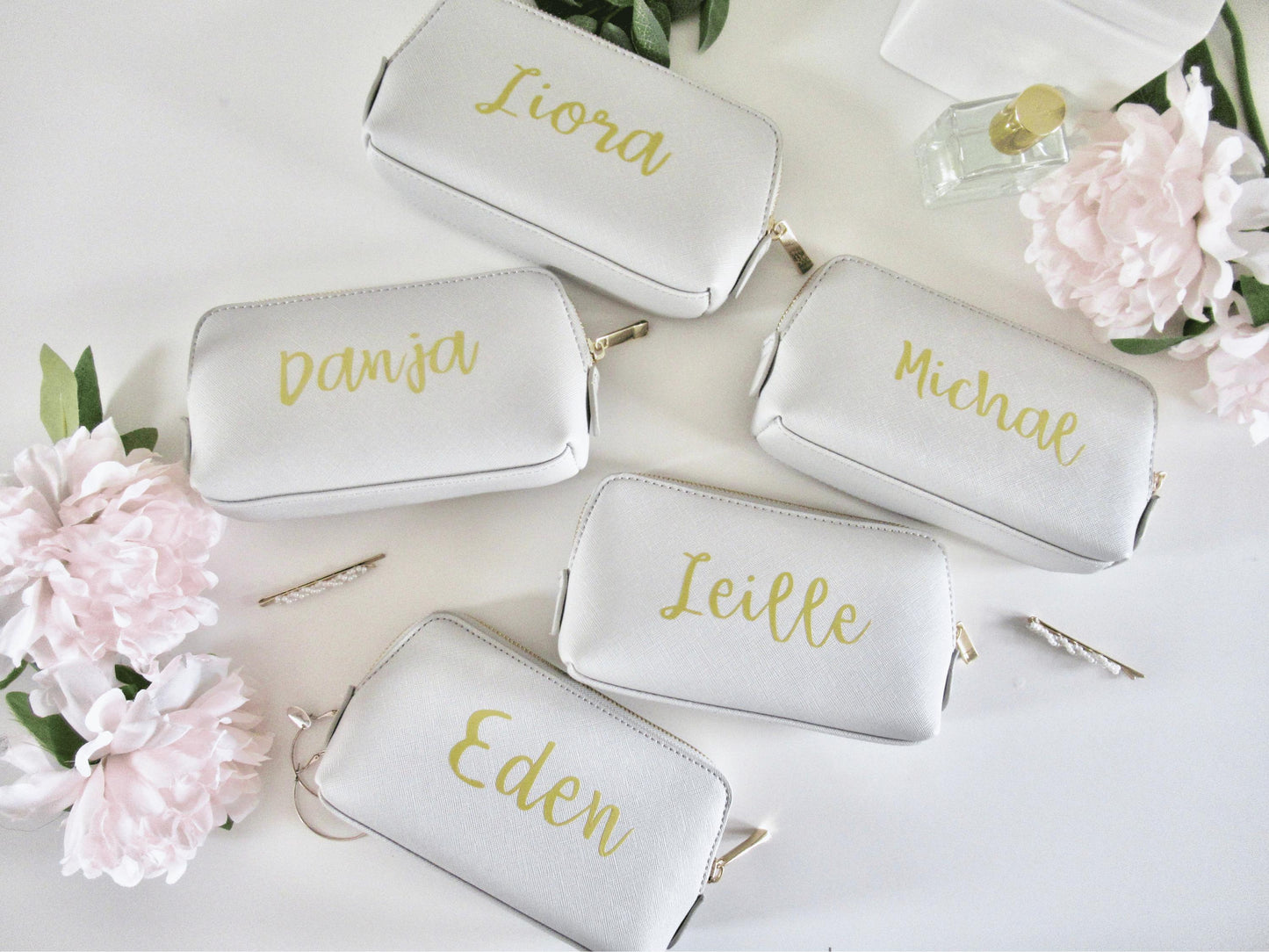 Personalised Bridesmaid Makeup Bag/ Faux Leather Will You Be My Bridesmaid Purse/ Bridesmaid Gift Box Bag Filler Cosmetic Bag/ Pencil Clutch