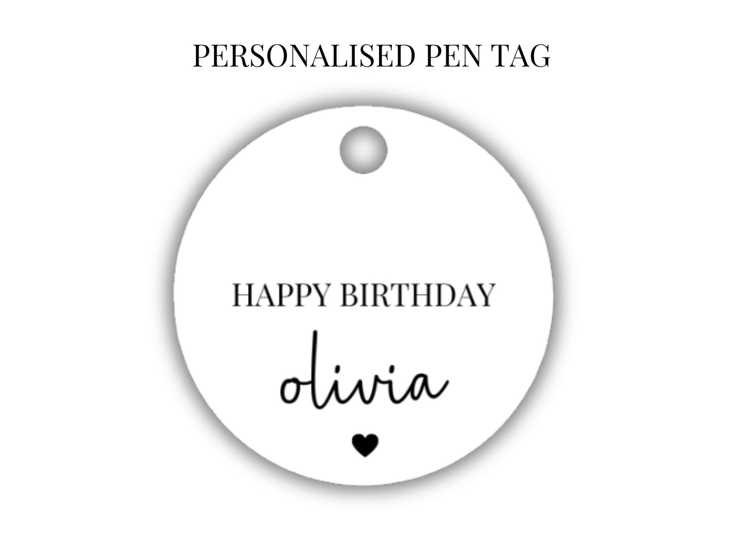 Personalised Happy Birthday Pen Tag/ Sparkle Party Gift Box Filler/ Birthday Party Goody Bag Box Filler Diamond Personalised Crystal Pen