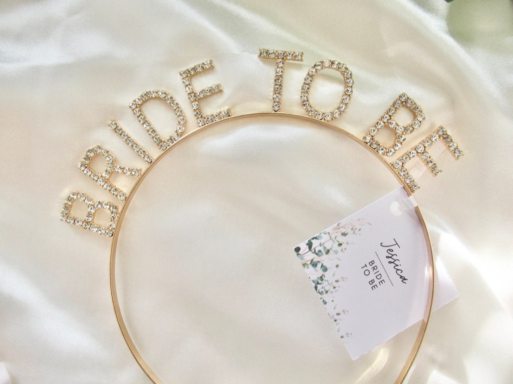 Bride to Be Diamante Headband. Gold/ Silver/ Rose Gold