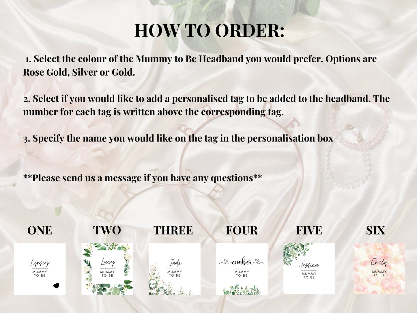 Rose Gold Diamante Mummy to Be Hairband