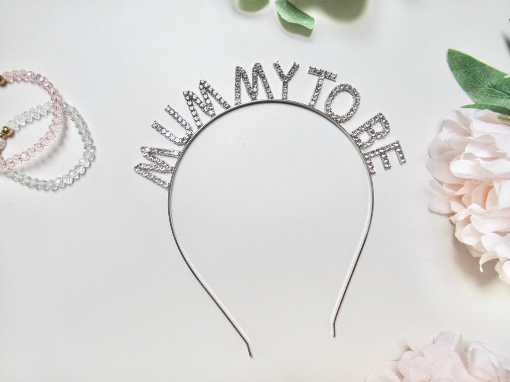 Silver Diamante Mummy to Be Hairband