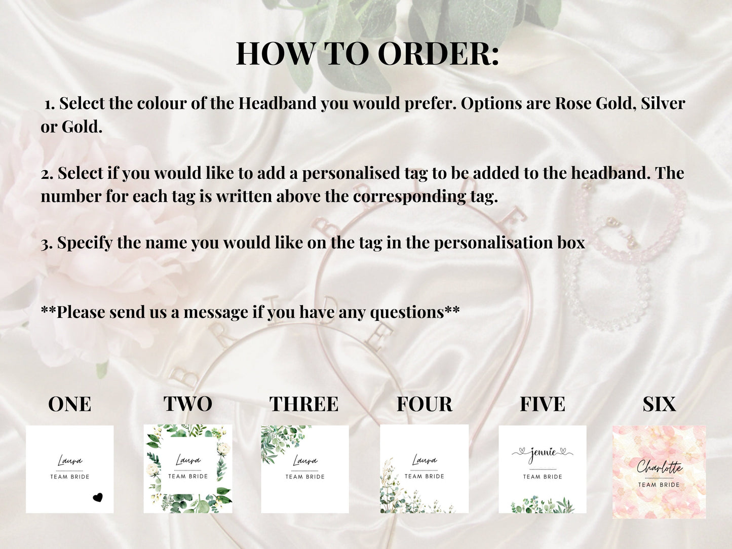 Rose Gold Team Bride Hen Party Hairband