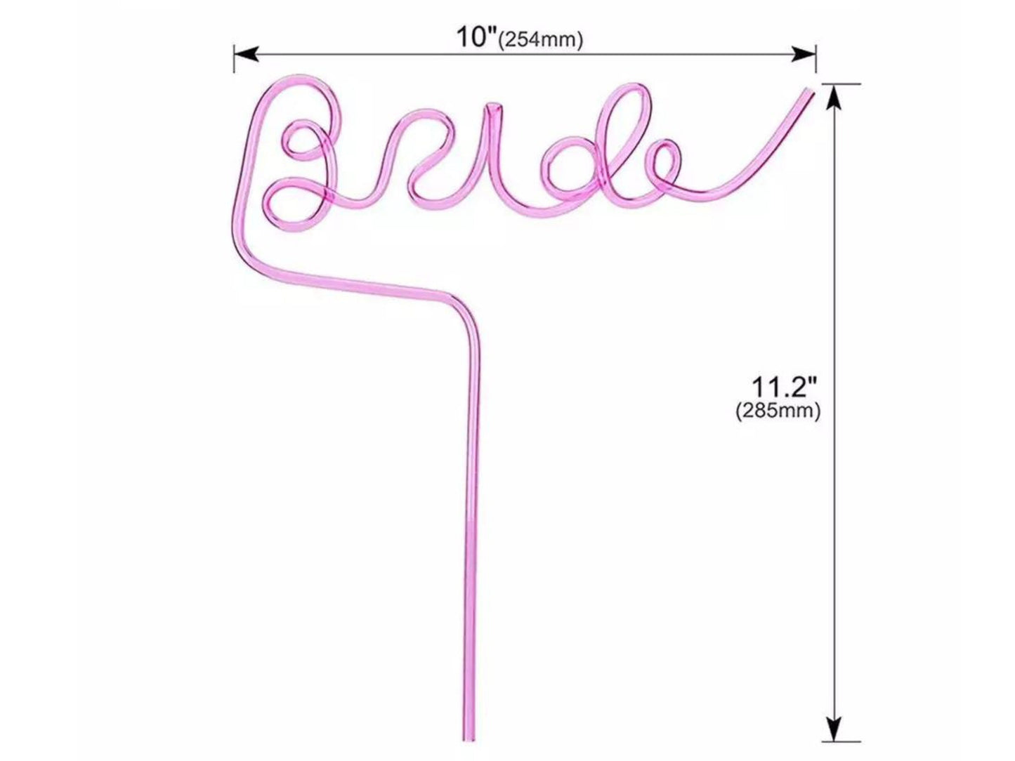 Pink Bride Straw