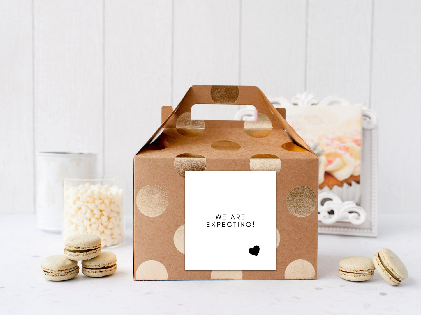 We Are Expecting Candle Sticker