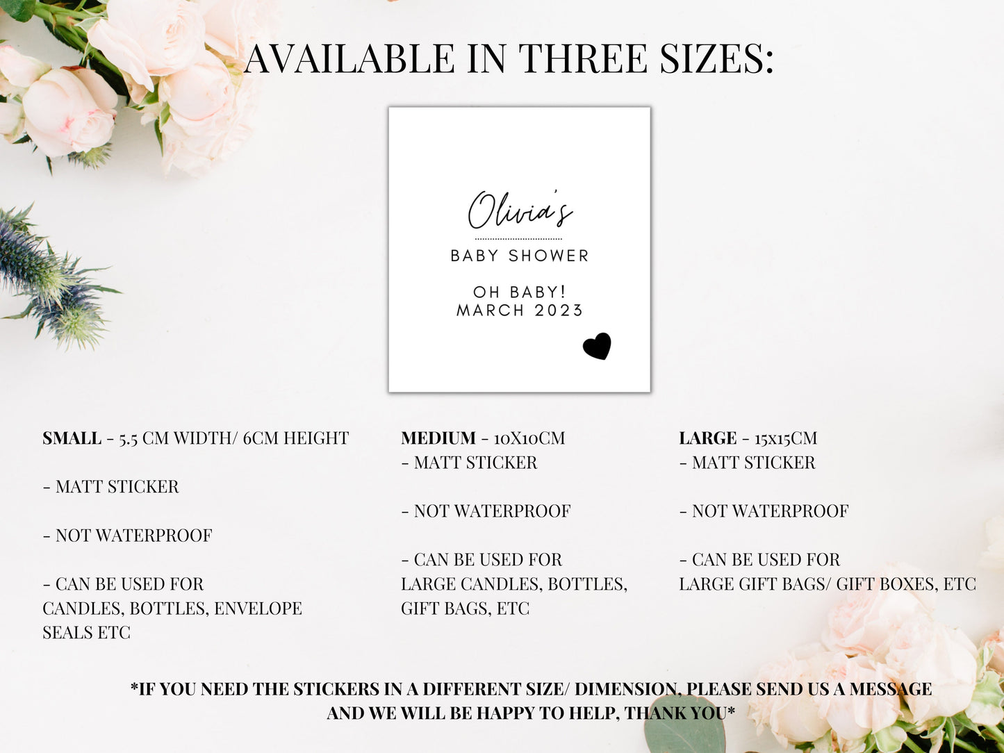 Oh Baby Candle Sticker