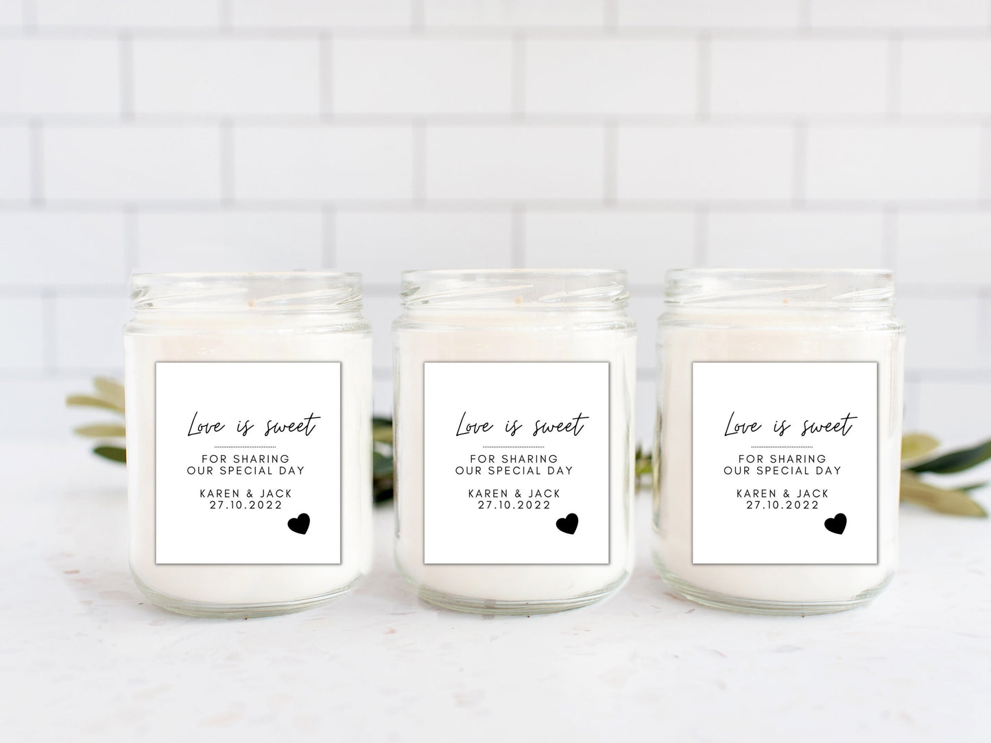 Love is Sweet Wedding Sticker