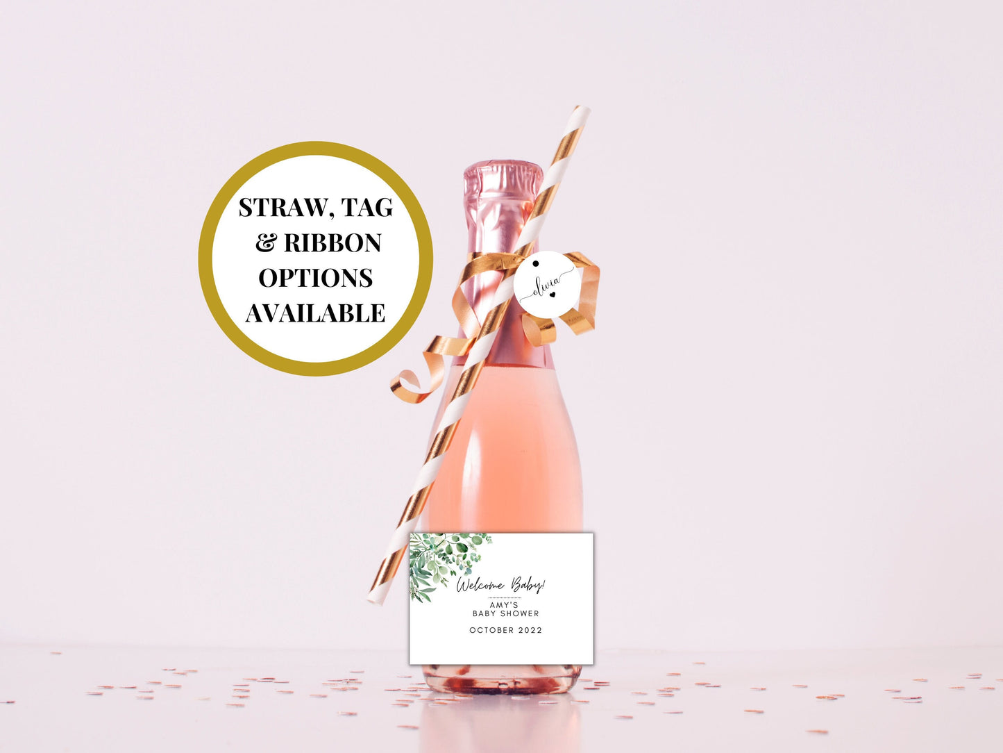Welcome Baby Shower Prosecco Bottle Label