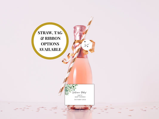 Welcome Baby Shower Prosecco Bottle Label