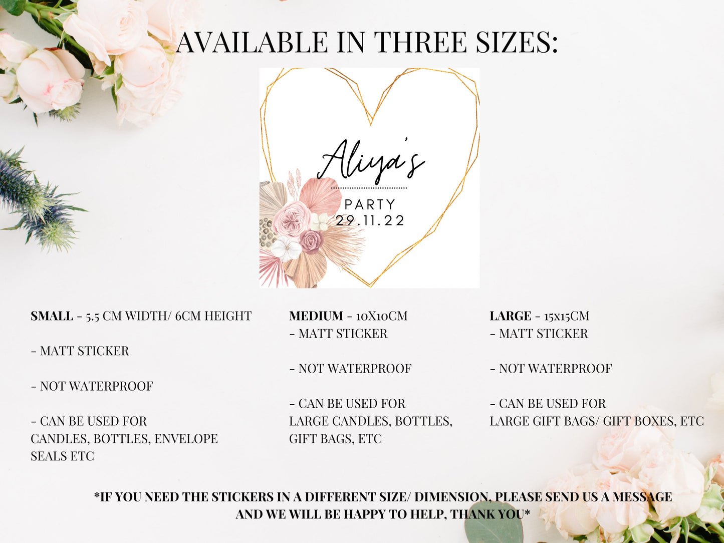 Childrens Party Gift Box Label