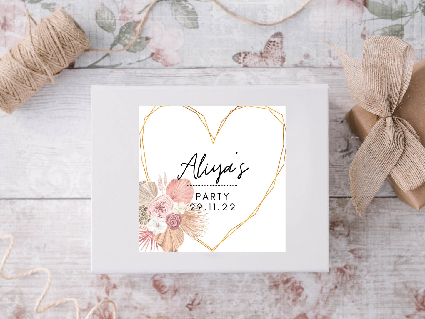 Childrens Party Gift Box Label