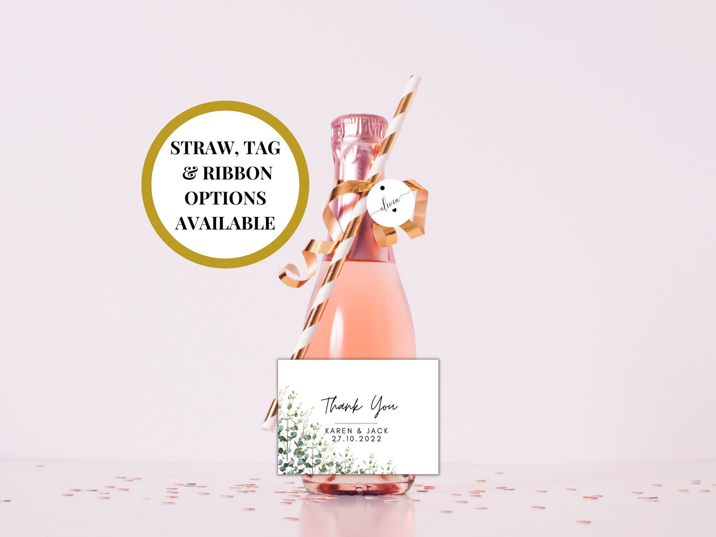 Thank You for Celebrating With Us Prosecco Bottle Sticker